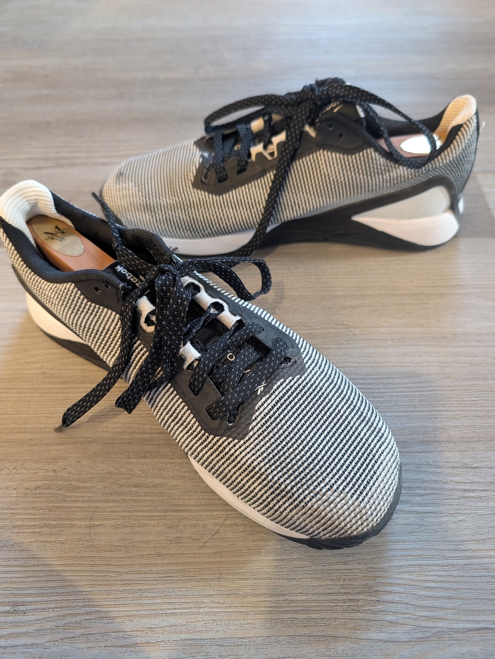 Reebok Nano X1 Black and White Knit Size 8 Men/10 Women